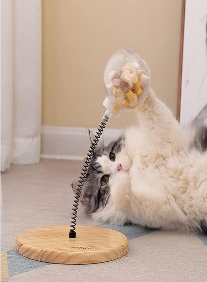 KittuPet Cat Puzzle Tumbler, Cat Feeder Ball Interactive Game for Your Cat, Cat Kitten Spring Ball Toys Pet Puzzle Supplies Food Dispensing Temptation Cat Treats - Image 2